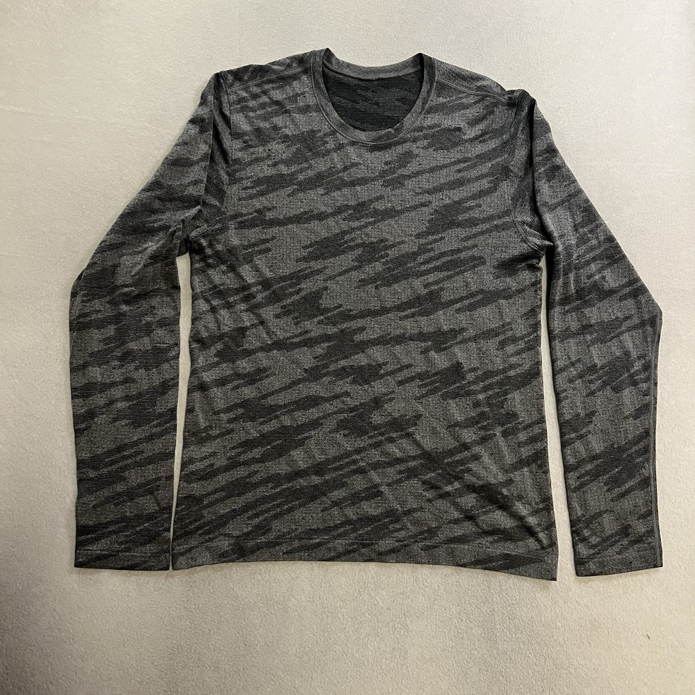 Lululemon Metal Vent Breathe Long Sleeve Performance T-Shirt Men's Medium Gray